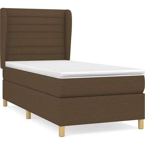 Maison Exclusive - Boxspringbett mit Matratze Dunkelbraun 100x200 (1/5)
