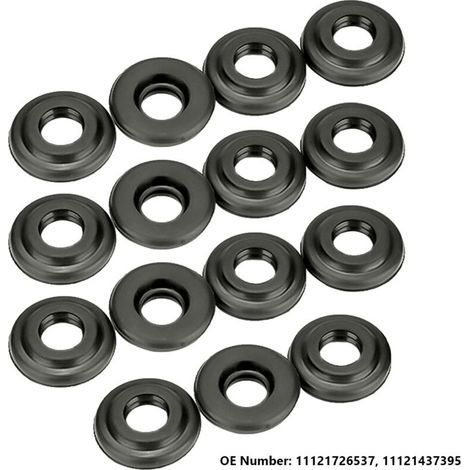 Joint de couvercle de soupape de moteur, caoutchouc ACM noir 11121726537 résistant à l'huile de fuite pour le remplacement des accessoires de voiture E46 E39 E60 E65 E66 E53 E83 (1/5)