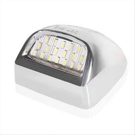Éclairage Plaque Immatriculation LED - Compatible Escalade 2002-2013 - Argent - ABS - 1 Pièce
