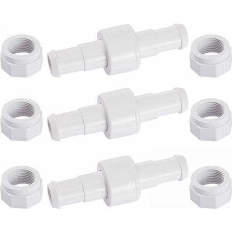 3Pcs D20 Swivel Garden Hose Connector Kit with 6Pcs D15 Tips, Compatible with Zodiac Polaris 180 280 380 Pool Cleaner Robot (1/5)