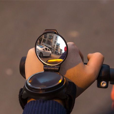 Rétroviseur de vélo grand angle cyclisme vélo rétroviseur de vélo protège-poignets bracelets rétroviseur pour cyclistes vélo de route de montagne (1/4)