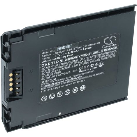 vhbw batteria sostituisce Zebra BTRY-TC51-44MA1-01 per computer portatile scanner (4200mAh, 3,7V, Li-Ion)