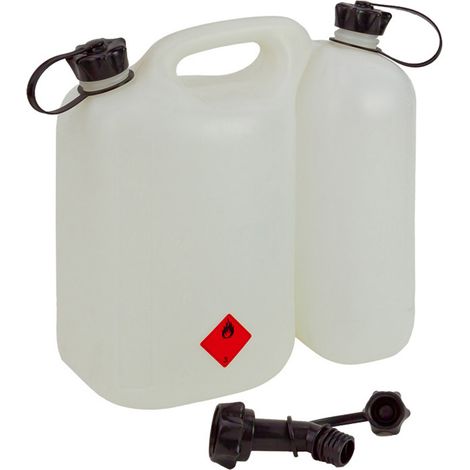 Kraftstoffdoppelkanister PROFI 5,5+3l natur HDPE L316xB145xH312mm (1/8)