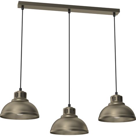 Suspension Sven Luminex barre 75cm doré noir 3xE27