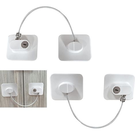 Drawer safety lock, 2 child safety locks, adhesive child safety lock, suitable for cabinets, drawers, refrigerators, ovens.