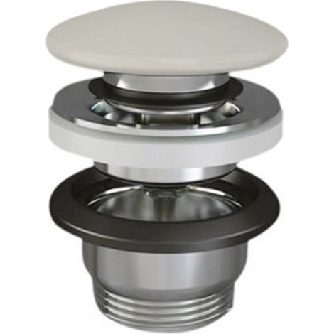 Rak Ceramics Piletta lavabo click clack feeling senza troppo pieno con tappo beige opaco 63 mm per scarico lavandino senza foro bagno (1/3)