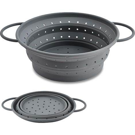 Passoire Pliable en Silicone avec Poignée Passoire Cuisine Pliable (1/5)