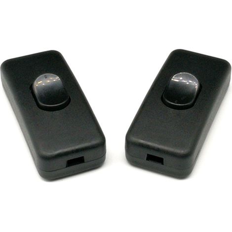 Lampenschalter 250 V, Schwarz, 040194E191305087 Zwischenschalter, 1 Pol, 250 V, 2 A, Schwarz