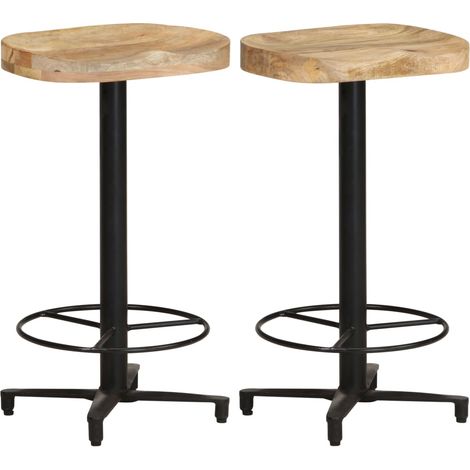 Barhocker 2 Stk. 66 cm Mango Massivholz