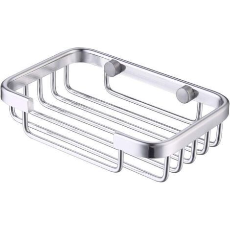 Porte Savon Mural Vis Porte Savon Douche Aluminium Boite a Savon Argent (1/4)