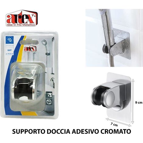 Supporto per Doccia Doccetta con Adesivo Cromato Artex