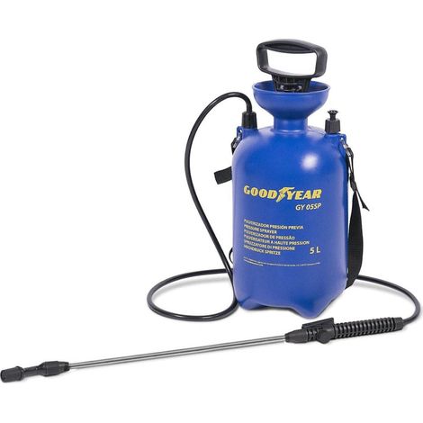 Pulvérisateur à main 5L + Buse et Lance Inox - Pulvérisateur à Pression Idéal Désherbage et Traitement Naturel Goodyear (1/5)