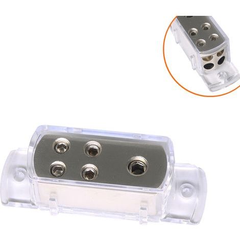 Porte Fusible,0GA 4GA Porte-Fusible éTanche Audio De Voiture Porte-Fusibles De Chez Pour Voiture Audio Pour Connexion De Cordon D'Alimentation Audio Support De BoîTe à Fusibles (1/5)