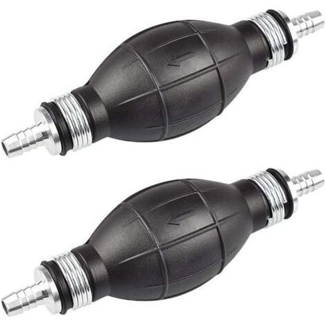 2 PCS Pompes Transfert De Liquide Manuelle en Caoutchouc Pompe À Siphon Manuelle Pompe à Main pour Solvant d'Essence d'Aqueduc Liquide Carburant Diesel d'Essence de Gaz(Noir) (1/5)