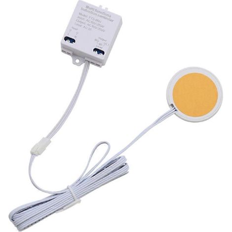 LED-Berührungsschalter 85V-265V AC, für den flächenbündigen Einbau in Möbel, kompatibel mit Berührungssensoren in Holz bis zu 40 mm Dicke. (1/5)