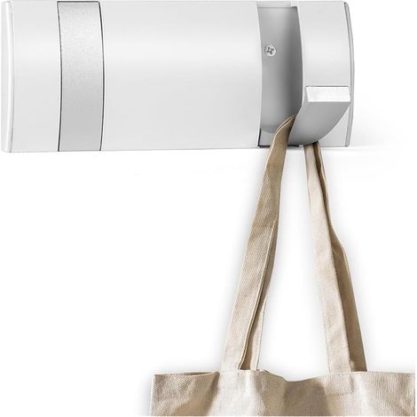 Patère Murale de 2 crochets rétractables, Aluminium Crochet mural pliable en métal Porte Manteau Mural Patères Pour Suspendre Manteaux écharpes, Sacs à Main et Autres, Pour Cuisine, Salle (1/5)
