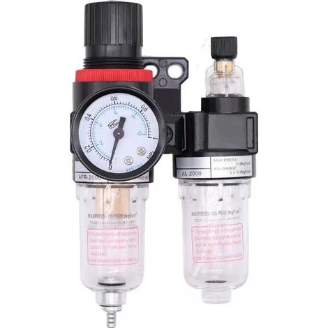 Air Filter Regulator Lubricator Water Pressure Compressor Moisture Trap Filter Oil Separator for Compressor and Pneumatic Tools (1/3)