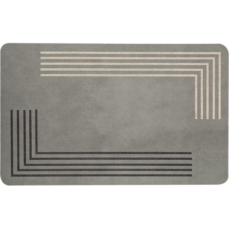 Tapis de bain absorbant, tapis doux en terre de diatomées, tapis de salle de bain, tapis de porte de toilettes antidérapant, tapis de bain à séchage rapide pour la maison (1/2)