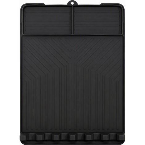 Tapis de protection en silicone pour gril barbecue, noir (1/5)