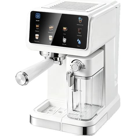 Machine à café expresso, fonctionnement à une touche, pression de 20 bars, Blanc (1/2)