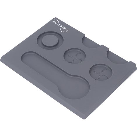Tasse à café tampon mat PVC poli antidérapant pour barista, pad de tassage café portable pour café maison, gris (1/5)