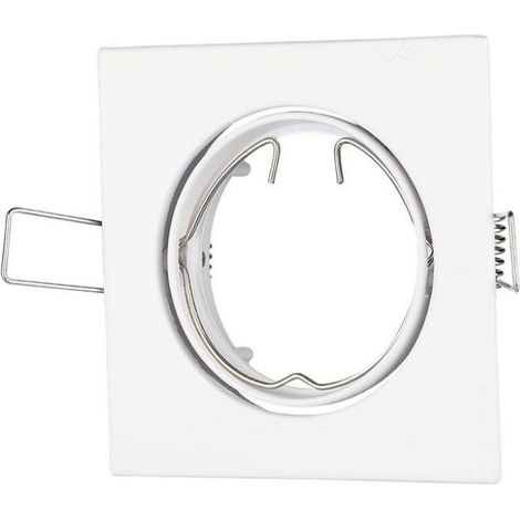 Faretto da incasso quadrato orientabile attacco gu10 colore bianco 3590 (1/5)