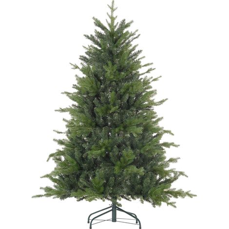 HOMCOM Albero di Natale Finto 150 cm Verde con Base in Metallo (1/5)