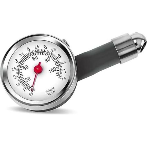 Pression Pneu, Manomètre Pression Pneus, Pression Pneu Voiture, Manometre pour les Voitures, Manometre, Jauges de Pression des Pneus 0-100Psi, pour Voitures, Vélos et Motos (1/4)