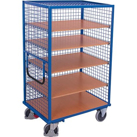 VARIOfit Etagenwagen fest verschweißt 1.245 x 785 mm Drahtgitterwände 4 Etagenböden (1/2)