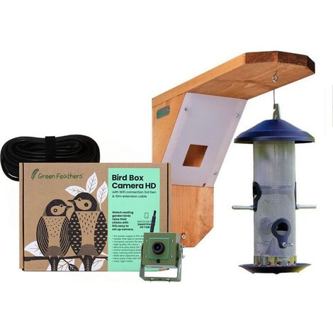 Bird Box Camera HD with WiFi Connection 3rd Gen - GB - Bird Feeder Bracket Deluxe Bundle