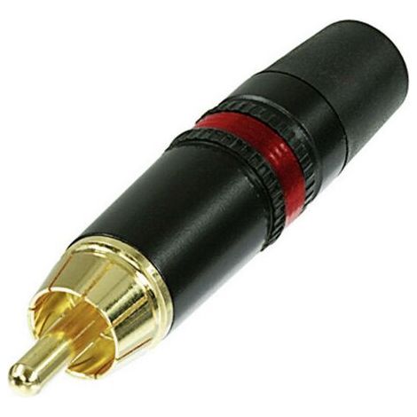 Cinch/RCA mâle, droit Rean AV NYS373-2 Nombre de pôles: 2 noir, rouge 1 pc(s) (1/5)