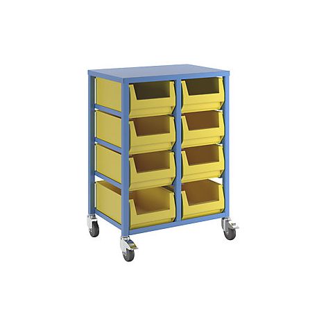 Carro para hacer lotes  azul luminoso RAL 5012  altura 1050 mm