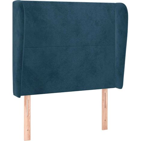 Maison Exclusive - Testiera ad Orecchio Blu Scuro 83x23x118/128 cm in Velluto (1/5)