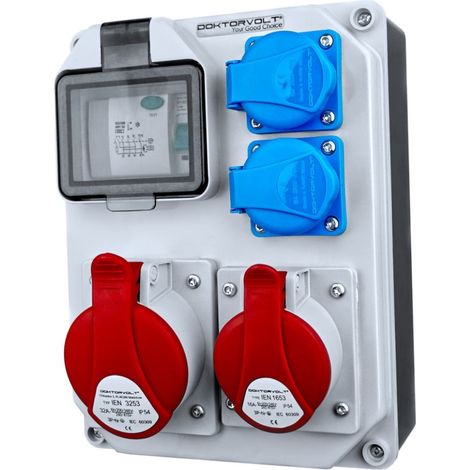 Tableau électrique de chantier HL-FI 1x16 A, 1x32 A, 2x230 V Doktorvolt DV-7235-F (1/4)