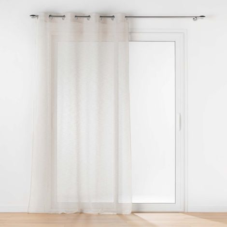 Rideau Voilage à Œillets "Carlin" 140x240cm Beige Lin (1/5)