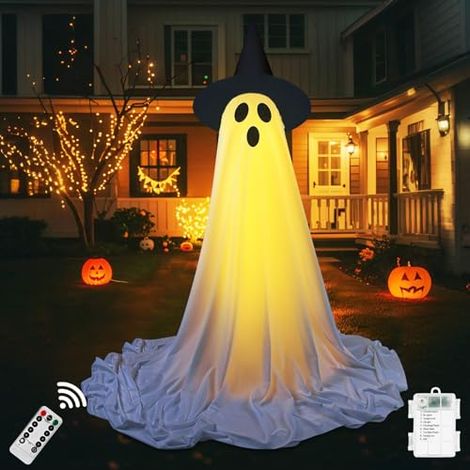 Decorazione di Halloween per esterni, giardino, automa in piedi, decorazione fantasma di Halloween, decorazione fantasma di Halloween, strega di Halloween animata, per Halloween, feste, giardino, deco
