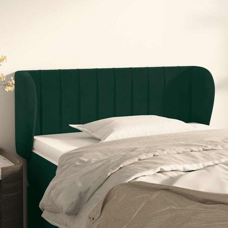 vidaXL Cabecero de terciopelo verde oscuro 83x23x78/88 cm (1/5)