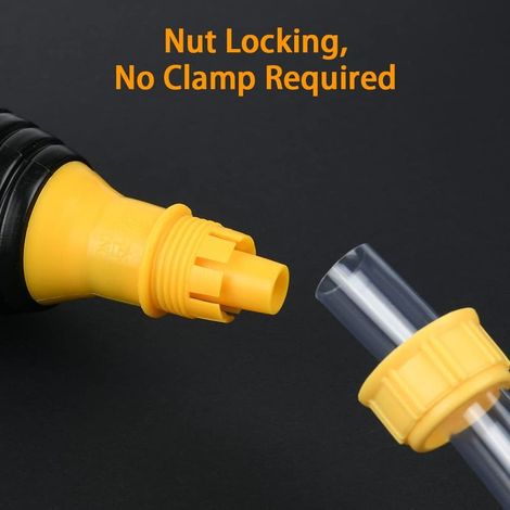 Manuelle Kraftstoffpumpe, 18-mm-Universal-Handkraftstoffpumpe mit 2-m-Kabel, Kraftstoffvorpumpe für Auto/Boot, tragbare manuelle Kraftstoffförderpumpe für Auto-, Boots-, Diesel- und Benzinmotoren (1/5)