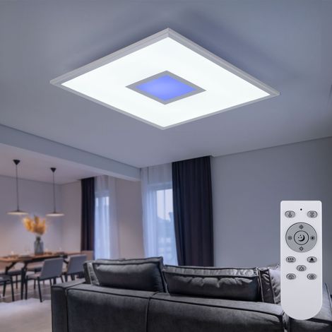 LED Deckenleuchte Panel Esszimmerlampe Wohnzimmerleuchte Flurleuchte Tageslichtlampe, RGB dimmbar Fernbedienung CCT Timer Memory Nachtlicht, 20W 2600lm 3000-6500K warmweiß-kaltweiß, L 45 cm
