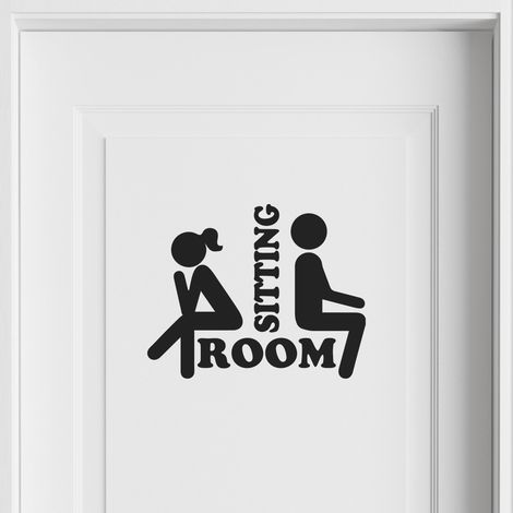 Sticker Mural - WC - 97x125 cm - Noir (1/3)