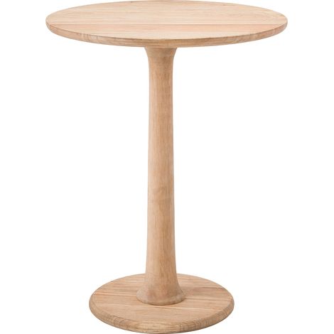 Table d’appoint en bois massif style maison de campagne table ronde décorative salon ou entrée diamètre 50 cm 100009202