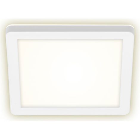 BRILONER FRANKFURT LED Außenwandleuchte, IP44 Spritzwasserschutz, Backlighteffekt, Neutralweißes Licht, weiß, 19 x 19 x 2,8 cm