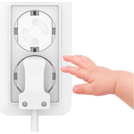 Cache Prise Bébé Français-Protection Prises Bebe-Caches Prises Electrique-Sécurité Enfant-Mécanisme Tournant，10Pcs (1/4)