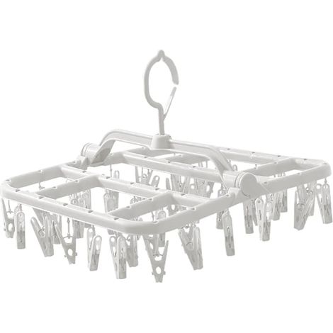 Séchoir suspendu 40 pinces - Pour couches, serviettes - Pliable (1/5)