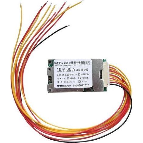 Lntyq Panneau de Protection de Batterie,10S 36V 30A Carte de Protection de Batterie au Lithium BMS de Batterie de Li-ION Carte de Protection BMS Support Protection Contre Les Surcharges (1/5)