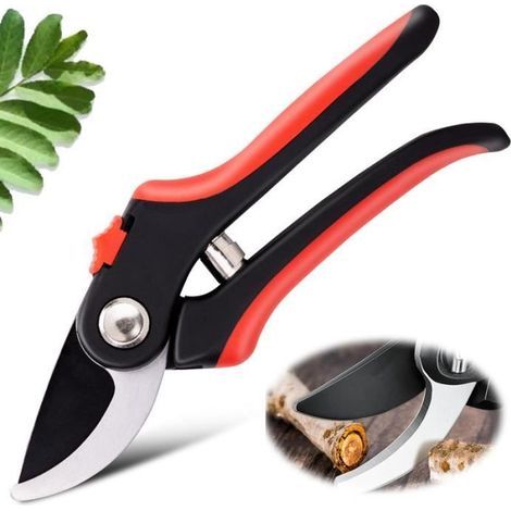 High-Quality Garden Bypass Pruner - Compact Design - Stainless Steel - Ergonomic Handle - 20.5 cm