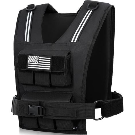 Gilet Lesté Pour La Musculation, Plaques De Fer Amovibles, Tour De Poitrine Réglable, Gilet De Fitness Robuste Pour Homme Et Femme,Le Yoga Et Les Exercices d'Aérobic. (1/5)