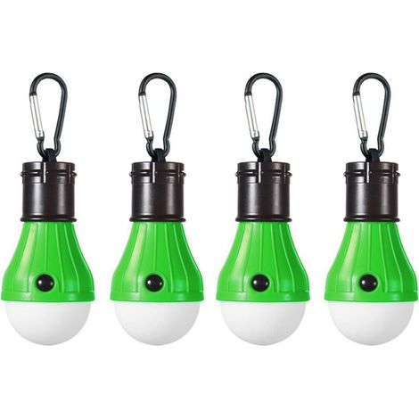 Lumières de tentePortabledirigéLumières de tente 4Emballage individuelAvec crochetLampe de secours ouragan, mousqueton vert-Chrom (1/5)