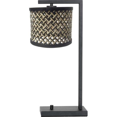 Steinhauer - lampe de table - Stang - noir - bambou métal - lampe (1/4)