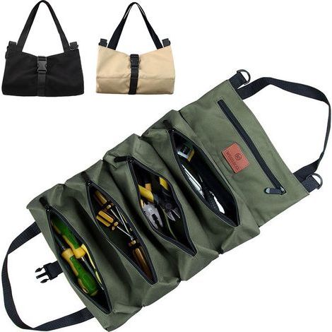 Kit de herramientas de tela Oxford 600F – Bolsa de almacenamiento portátil de 48 x 28,5 cm – Duradero y ligero – Para electricistas y aficionados al bricolaje (1/4)